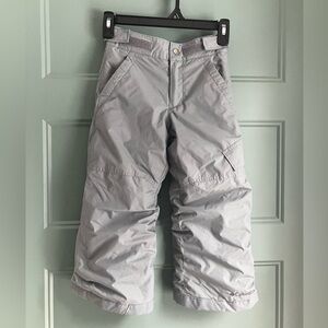 Columbia snowpants size 4/5 XXS kids grey adjustable waist outgrown system